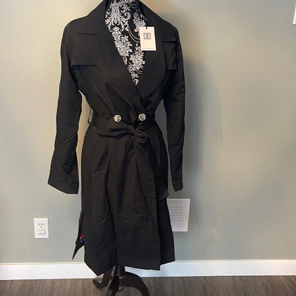 Ivanka Trump Women's Belted Trench Coat with Shield